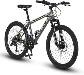 20 inch/ 24 inch/ 26 inch / 27.5/29 Inch Mountain Bike, 21 Speed Drive, Dual Disc Brakes, Hardtail MTB for Kids boy Girl Women Men Adult Multi Color Free Return