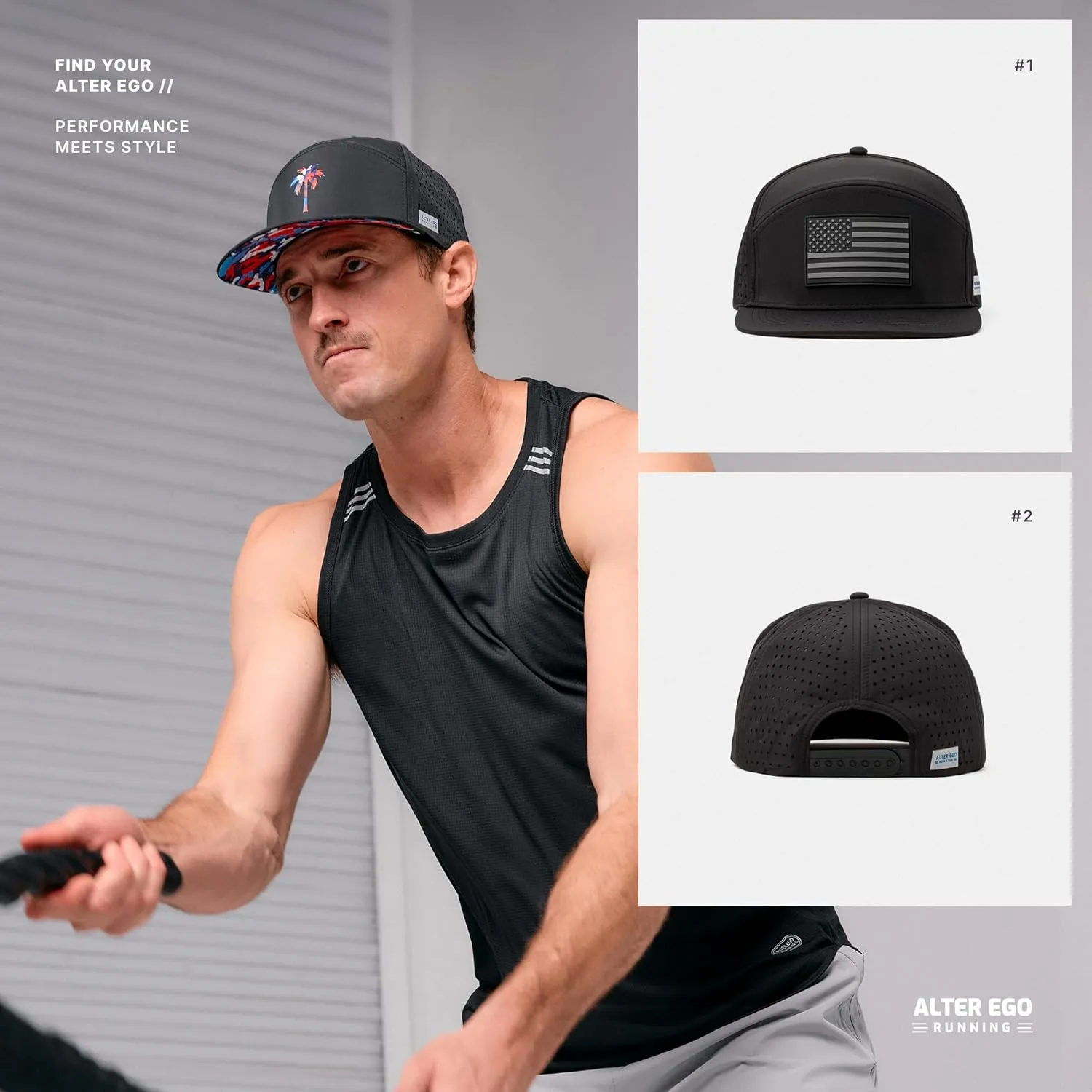 Alter Ego Drifter Splash Running Hat  Lightweight, Water Repellent, Men & Women