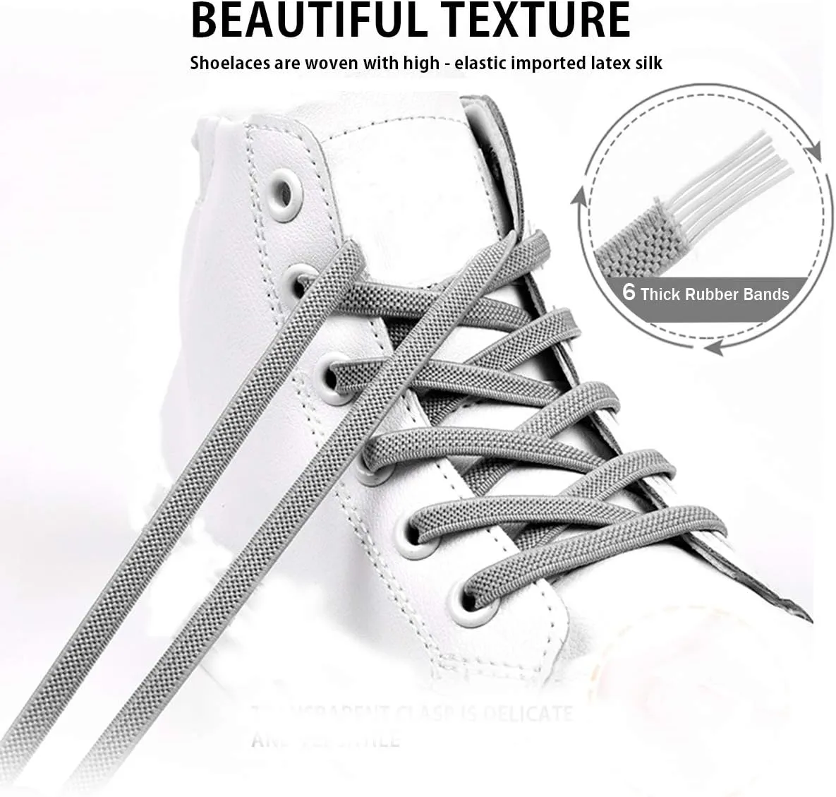 anan520 Tieless Elastic Shoe Laces, No Tie Shoelaces for Kids/Adults