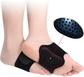 Arch Support Compression Sleeves for Flat Feet, Adjustable Plantar Fasciitis Braces, for Fallen Arches, Orthotic Arch Support Wrap for High Arch, Feet Pain Relief, 1 Pair