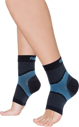 Copper Fit ICE Plantar Fascia Compression Foot and Ankle Sleeve Infused with Menthol, 1 Pair