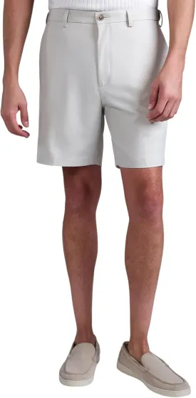 Haggar Men's Cool 18 Pro Straight Fit Flat Front 4-Way Stretch Expandable Waist Shorts - 7 and 9.5 Inch Inseams