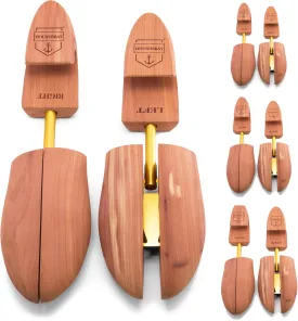 HOUNDSBAY Cedar Shoe Tree - Shoe Trees for Men & Women, Sneakers, Widener & Shaper