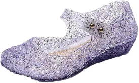 Kawai Peach Girls' Cute Sparkle Sandals Fancy Dress Up Jelly Party Dancing Cosplay Shoes