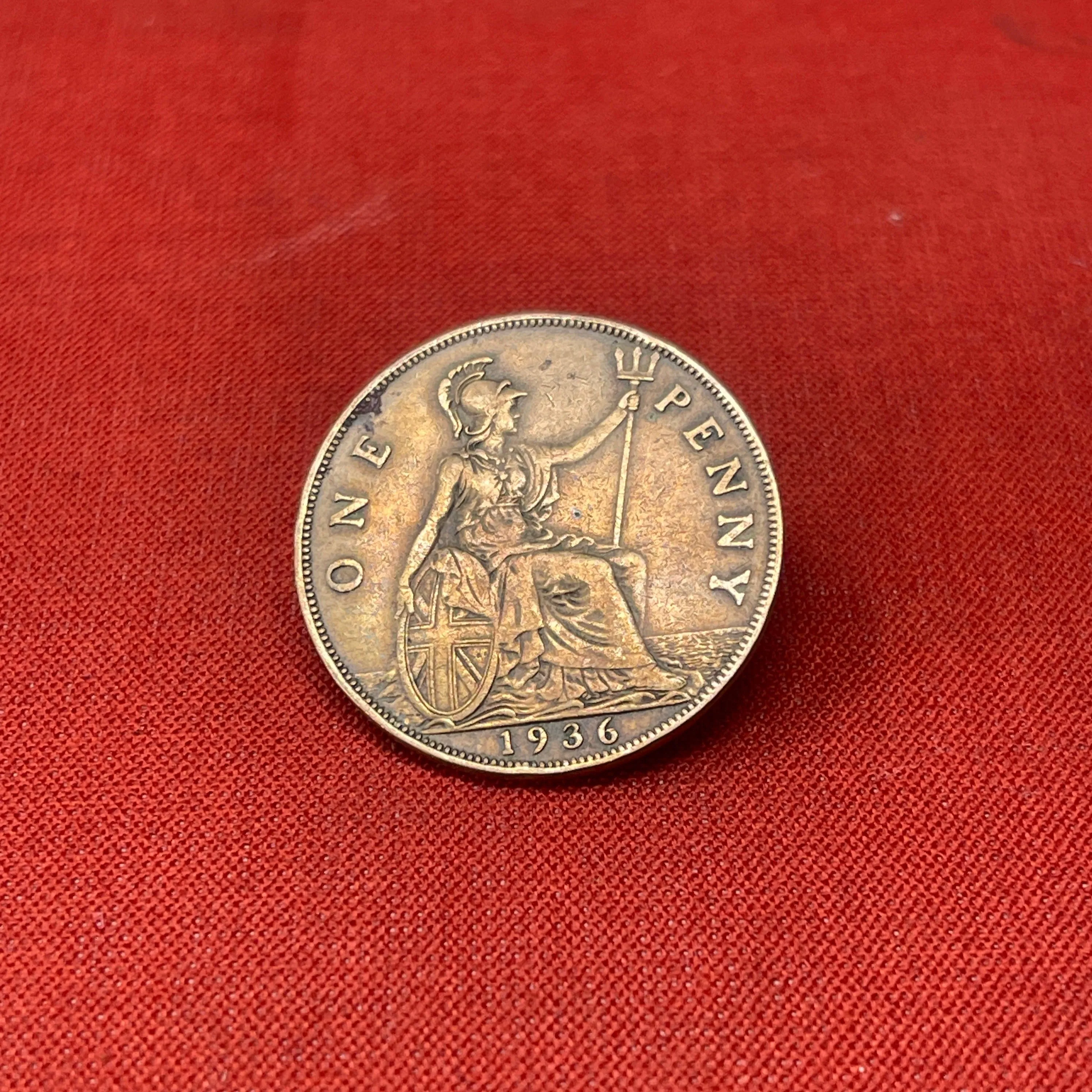 King George V One Penny Dated 1936