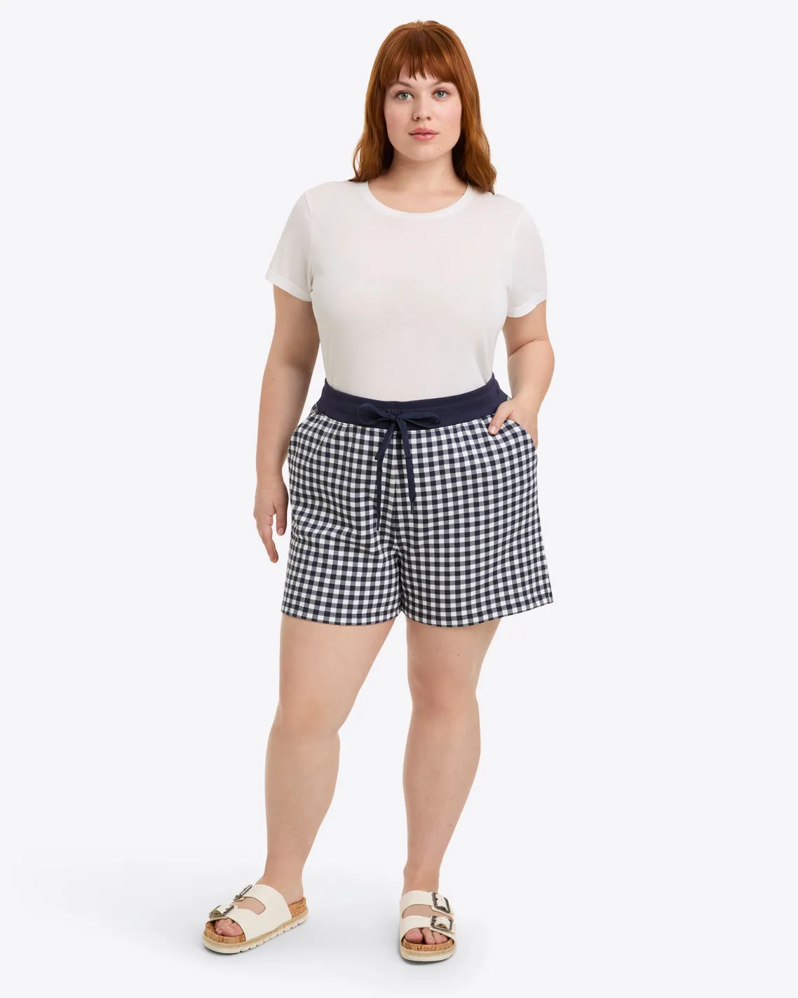 Natalie Sweatshorts in Gingham