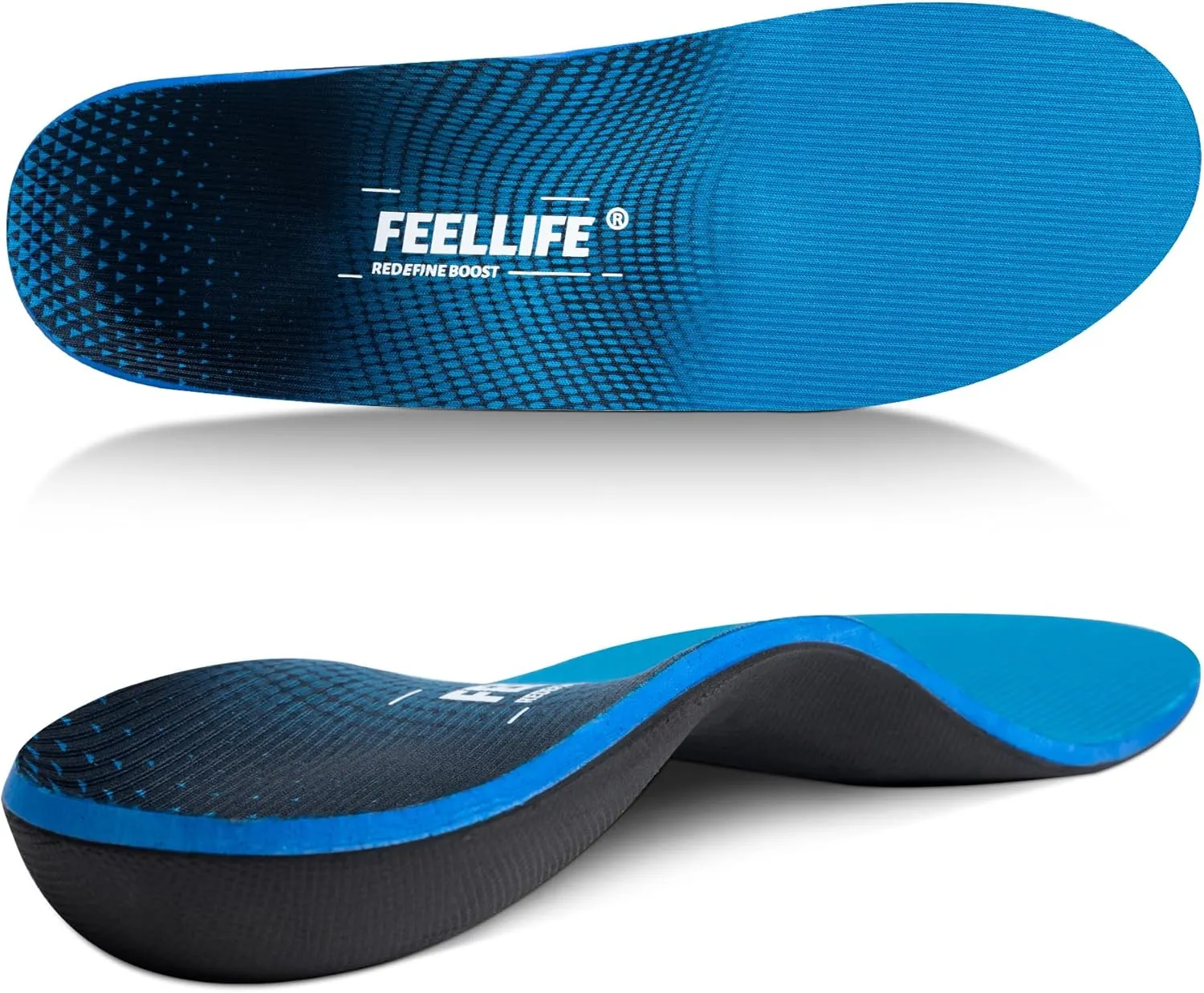 Plantar Fasciitis Insoles - Orthotics Inserts [1-Pair], Plantar Fasciitis Relief - 220  lbsHigh Arch Support, Arch Supports Shoe Insoles for Flat Feet.[Men 6-6 1/2 | Women 8-8 1/2]