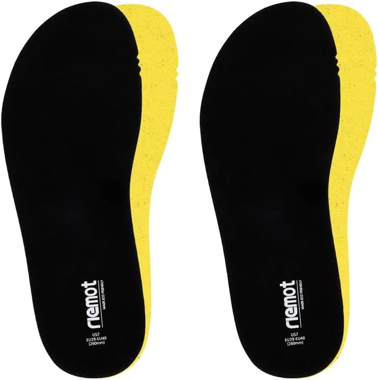 riemot 2 Pairs Memory Foam Insoles for Crocs Clogs Garden Shoes,Wide Thin Replacement Shoe Inserts for Nurse Shoes,Chef Shoes,Sole Inserts for Women/Men Black 8