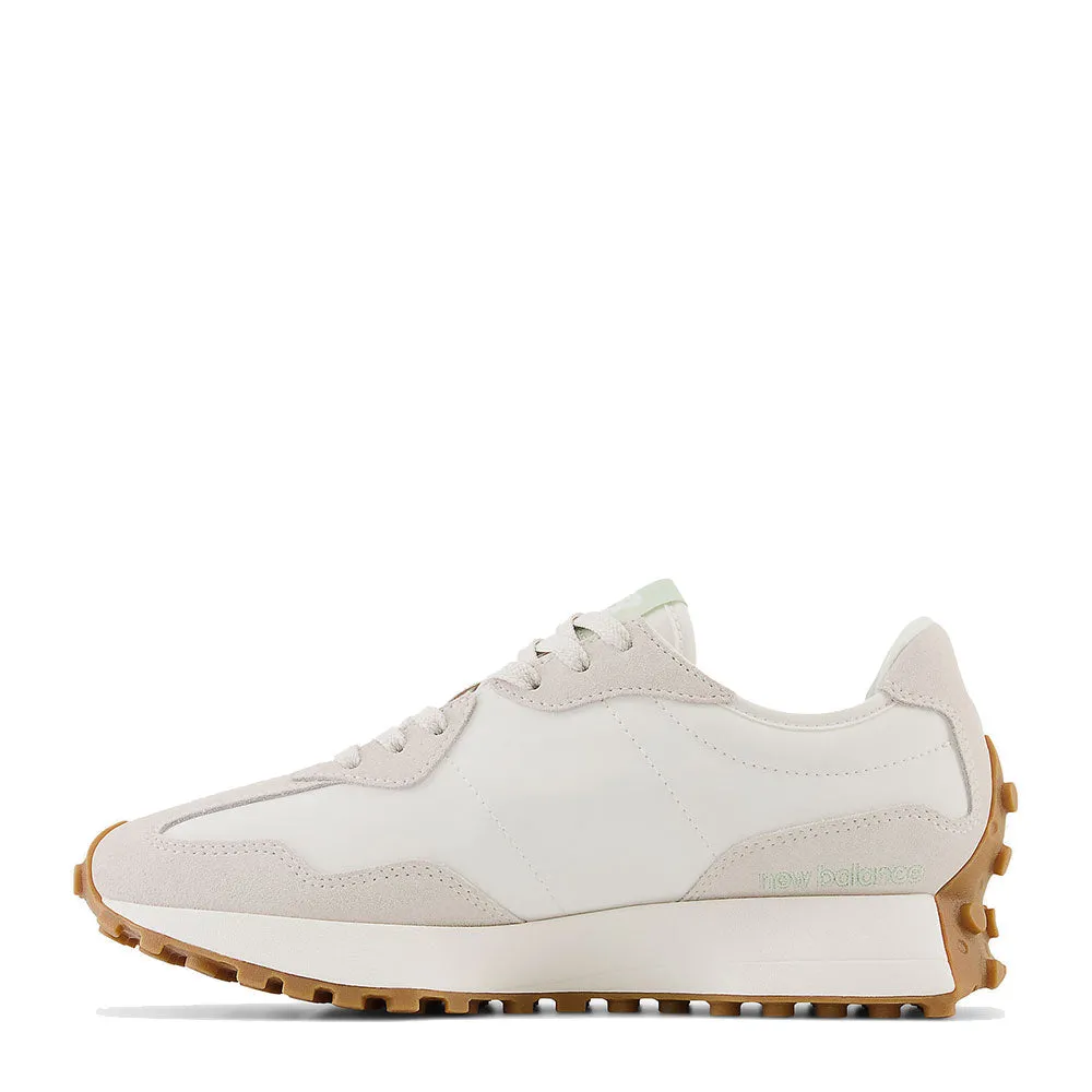 Scarpe Donna NEW BALANCE Sneakers 327 in Pelle e Suede colore Moonbeam e Silver Moss