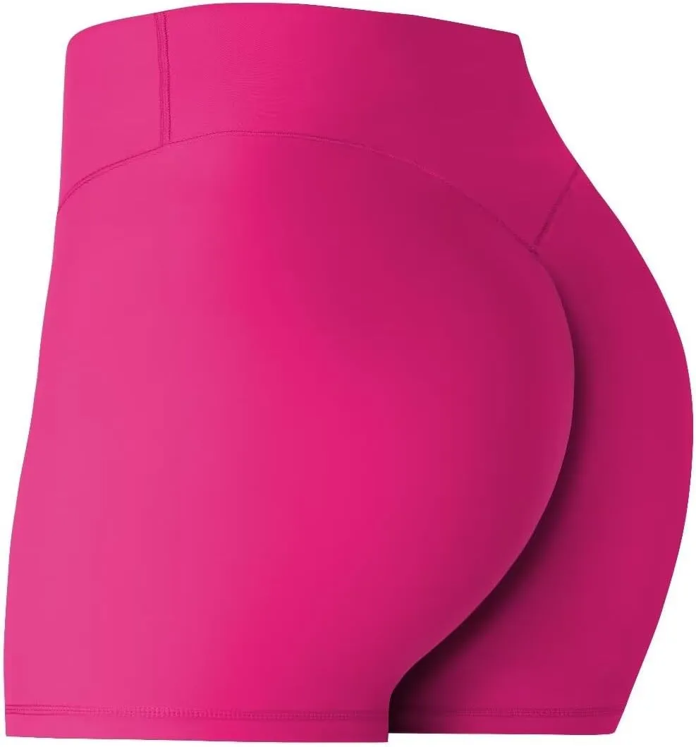 Sunzel Women's Invisible Butt Scrunch Shorts, High Waisted Biker Shorts, Gym Workout Yoga Running Shorts with Tummy Control
