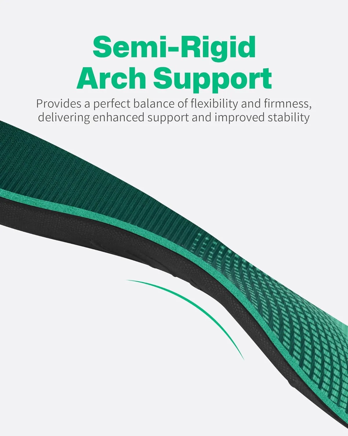Walkhero Plantar Fasciitis Insoles - High Arch Support Inserts, Everyday Comfort and Support for Work Boots and Casual Shoes (Mens 12-12 1/2 | Womens 14-14 1/2 Green)