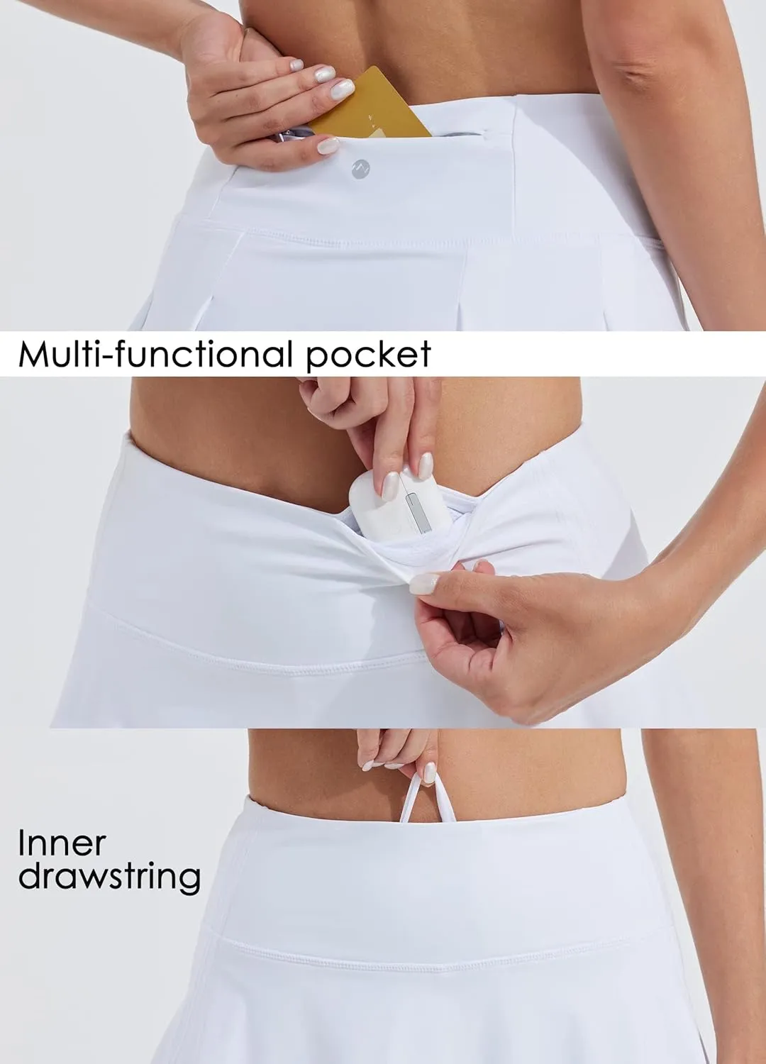 Willit Women's Tennis Skirts High Waisted Athletic Running Skorts Skirts with Shorts Pockets 13"