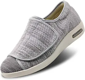 Women's Walking Shoes with Arch Support, Adjustable Closure Diabetic Shoes, Extra Wide Widths Orthopedic Walking Sneakers Diabetic Fasciitis Bunions for Foot Pain Relief